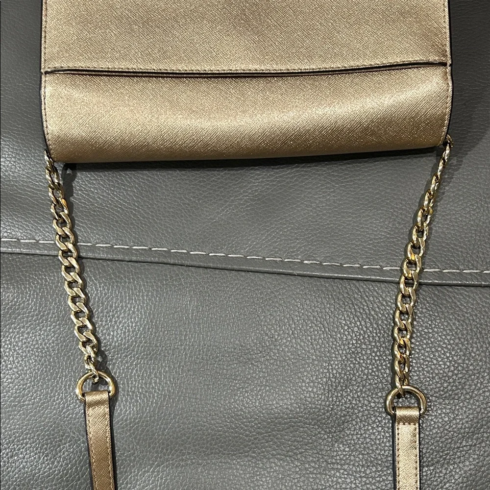 Michael Kors Jet Set Gold Crossbody Bag, (dimensions 9.5”x7”) - Picture 12 of 16